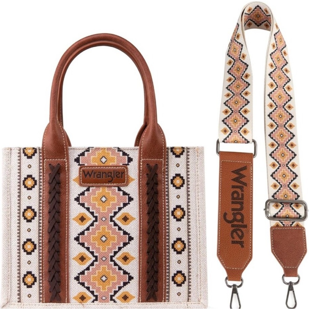 Wrangler Women's Aztec Tote Bag + Crossbody Bag - Picture 3 of 6